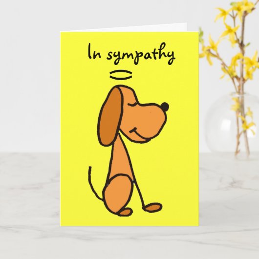 AB- Pet Sympathy Card カード (黄色い花)