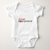 ABAのセラピストはより多くの楽しい時を過します ベビーボディスーツ (正面)