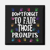 ABAセラピスト行動アナリストのプロンプト マグネット (正面)