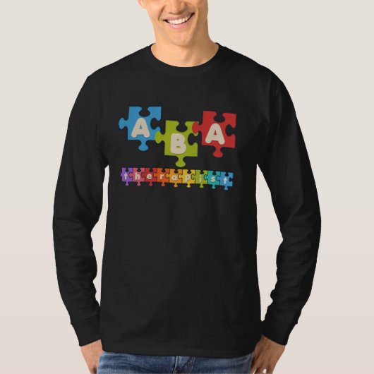 Abaセラピスト適用行動分析動作S Tシャツ (正面)