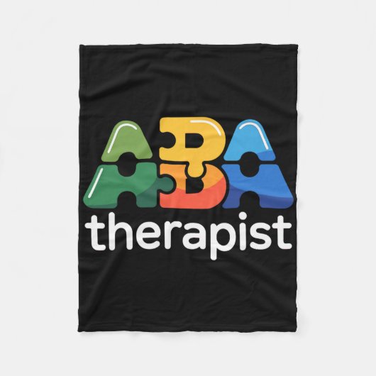 Aba療法 応用行動分析 アナリスト Aba フリースブランケット (正面)