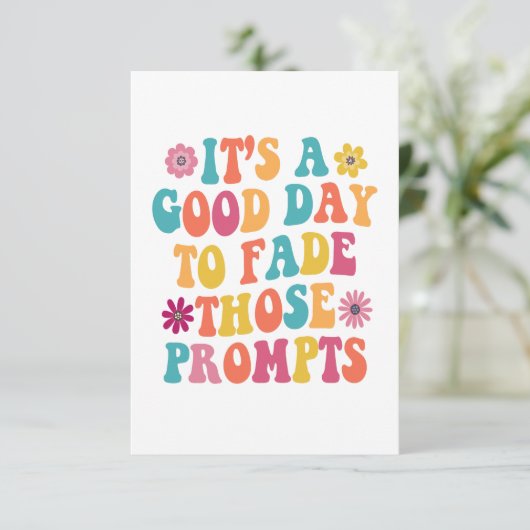 ABA自閉症のプロンプトを消すには良い日だ サンキューカード (スタンド正面)