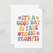 ABA自閉症のプロンプトを消すには良い日だ サンキューカード (正面/裏面)