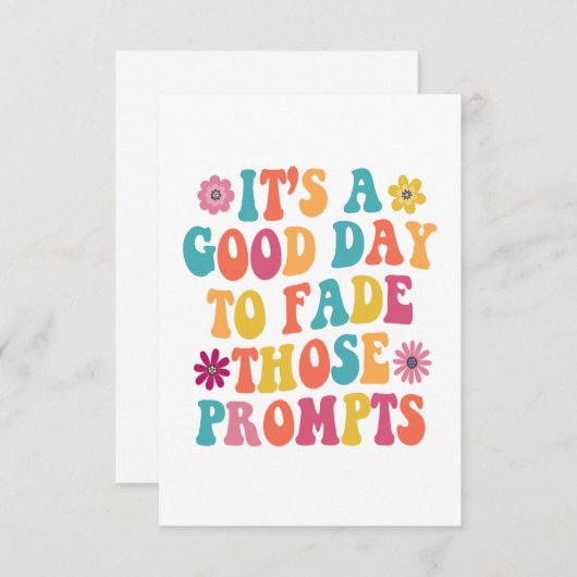 ABA自閉症のプロンプトを消すには良い日だ サンキューカード (正面/裏面)