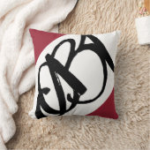 ABA®の枕(白いw/redの黒) クッション (ブランケット)