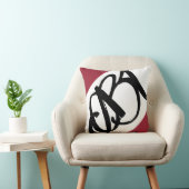 ABA®の枕(白いw/redの黒) クッション (椅子)