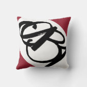 ABA®の枕(白いw/redの黒) クッション (裏面)