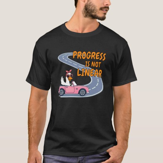 ABA SPED 教師 養護学校 自閉症 シリー・グース 進歩はある Tシャツ (正面)