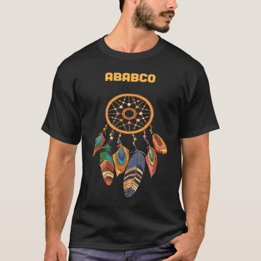 ABABCO部族 ネイティブアメリカンインディアン 誇り 夢を掴む Tシャツ (正面)