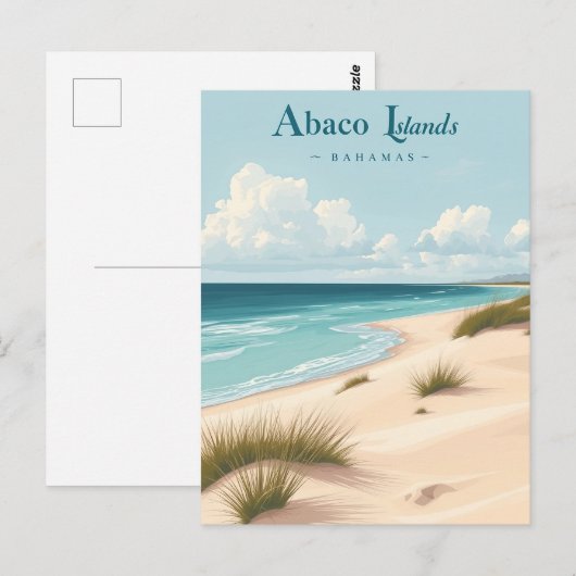 Abaco Islands, Bahamas – Coastal Dunes Vintage ポストカード (正面/裏面)