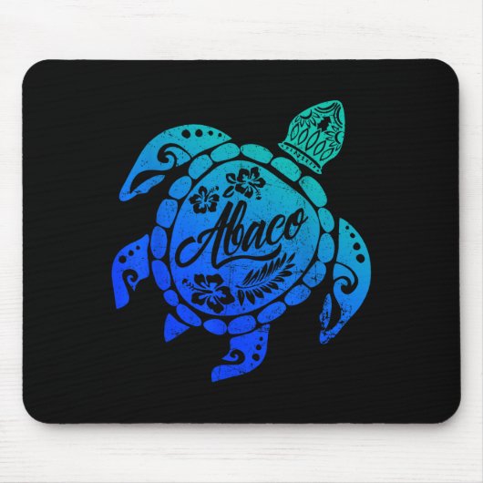 Abaco Tribal Sea Turtle Bahamas Beach Vacation マウスパッド (正面)