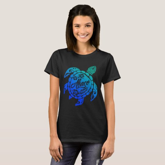 Abaco Tribal Sea Turtle Bahamas Beach Vacation Tシャツ (正面フル)