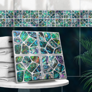Abalone Shellテクスチャ – セルコラージュN6 タイル