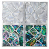 Abalone Shell and Pearl - Cells Collage N10 タイル (正面)