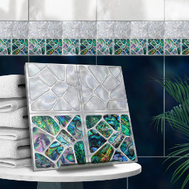Abalone Shell and Pearl - Cells Collage N10 タイル