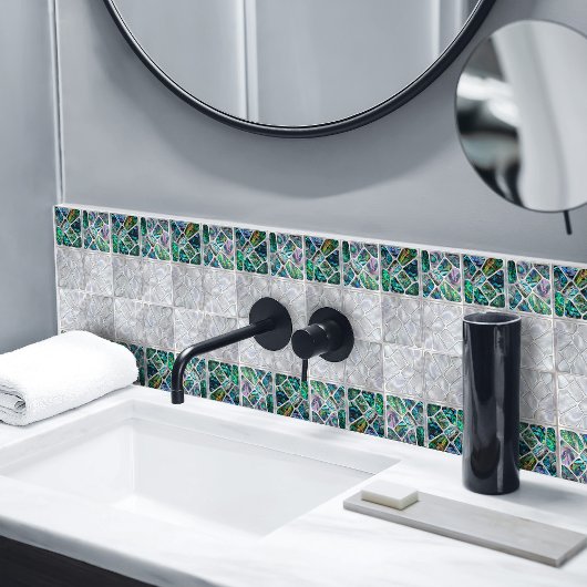 Abalone Shell and Pearl - Cells Collage N10 タイル