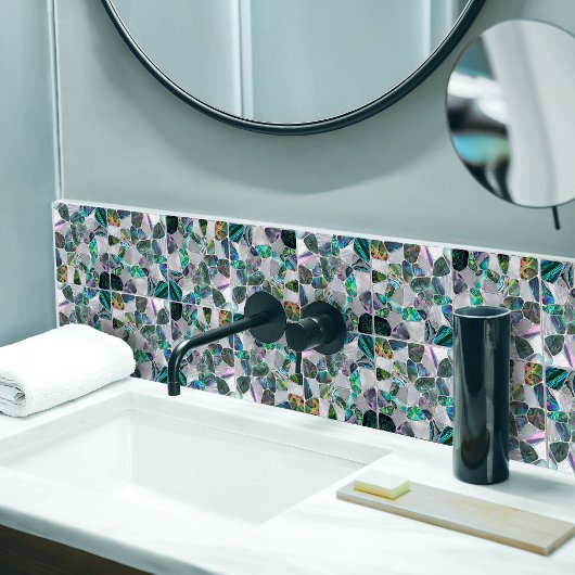 Abalone Shell and Pearl - Cells Collage N16 タイル