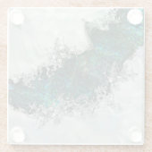 Abalone Shell Pearl and Silver 1 ガラスコースター (裏面)