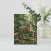 Abandoned Carousel Horse in a Jungle ポストカード (スタンド正面)