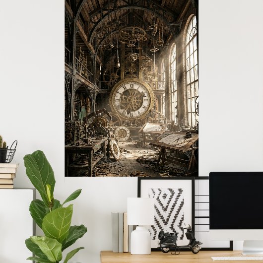 Abandoned Clockwork Workshop ポスター (ホームオフィス)
