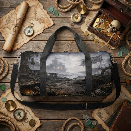 Abandoned Port — Pirate Harbor Scene Duffel Bag ダッフルバッグ