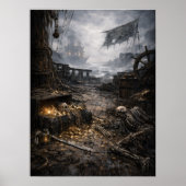Abandoned Port — Pirate Harbor Scene Poster ポスター (正面)