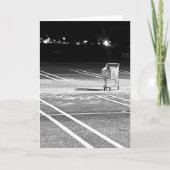 Abandoned Shopping Cart in Empty Parking Lot カード (正面)