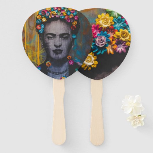 ABANICO FRIDA KAHLO ハンドファン (正面&裏面)