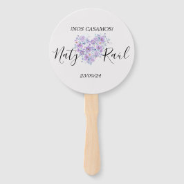 Abanico Personalizado en Tonos Lilas  ハンドファン
