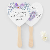 Abanico Personalizado en Tonos Lilas ハンドファン (正面&裏面)