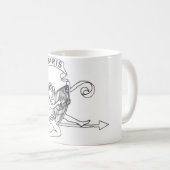 Abarisはロゴのマグを予約します コーヒーマグカップ (正面右)