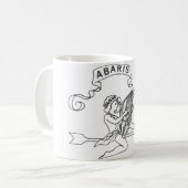 Abarisはロゴのマグを予約します コーヒーマグカップ (正面左)