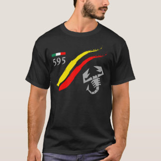 Abarth 595スコーピオンブラックカークラシックTシャツ Tシャツ