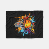 Äbäsketllco. Colorful Sketll Graphic  フリースブランケット (正面(横))