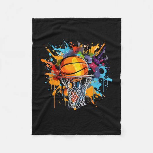 Äbäsketllco. Colorful Sketll Graphic  フリースブランケット (正面)