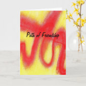 Abastractは友情を梳きます カード (黄色い花)