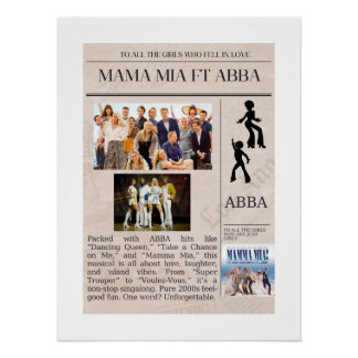 ABBAとMAMA MIA FANに最適なギフト ポスター