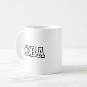 Abba Name Typography Design コーヒーマグカップ (正面左)