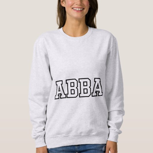 Abba Name Typography Design スウェットシャツ (正面)