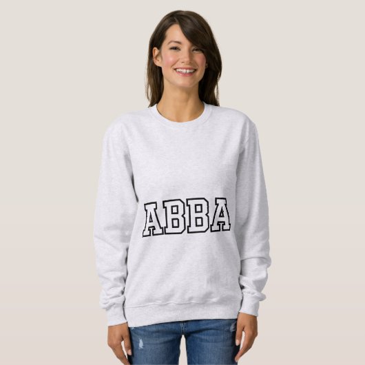 Abba Name Typography Design スウェットシャツ (正面フル)