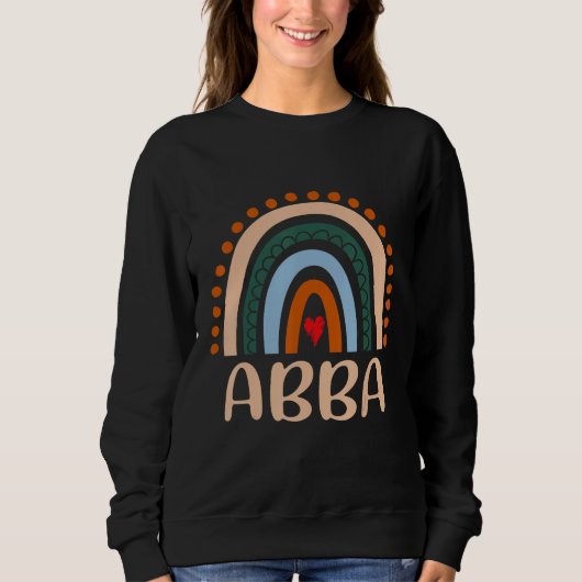 Abba Rainbow Grandma Cute Mothers Day  Abba スウェットシャツ (正面)