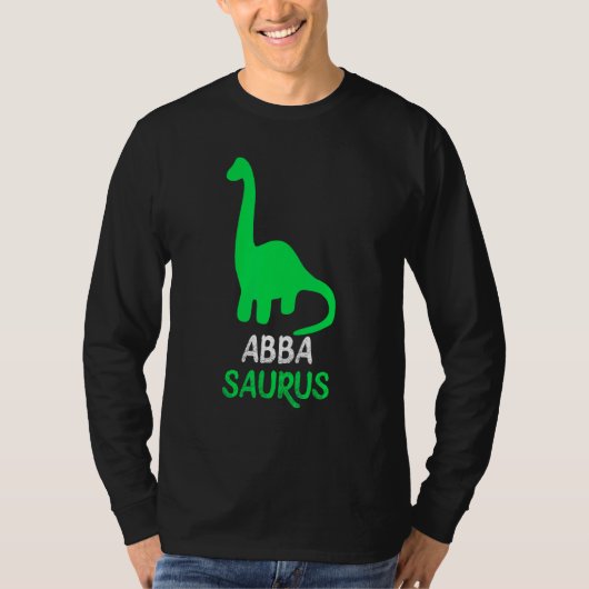 Abba-Saurus Funny Dino Dinosaur AbbaSaurus Tシャツ (正面)
