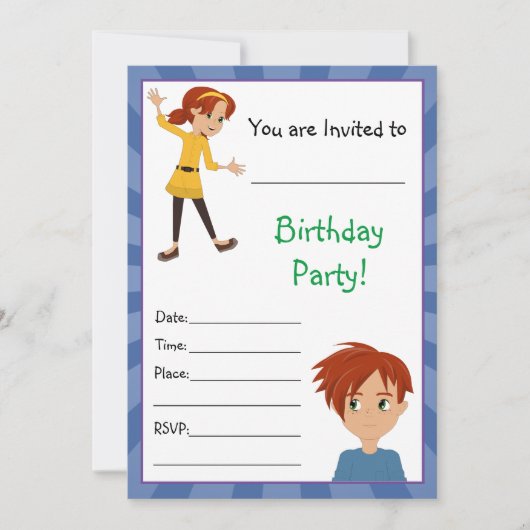 Abbeyとサムの招待状で育つ 招待状 (正面)