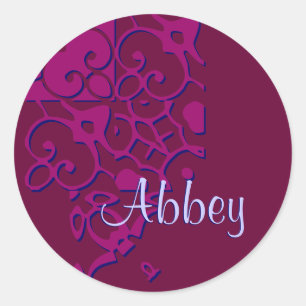 Abbeyデザイナー名IIステッカー ラウンドシール