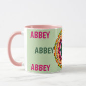 ABBEY ~宝石パーソナライズされた石フラクタル~マグカップ マグカップ (左)