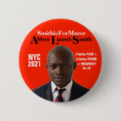 Abbey Laurel-Smith for NYC Mayor 2021 缶バッジ (正面)