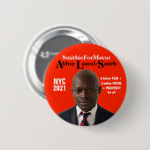 Abbey Laurel-Smith for NYC Mayor 2021 缶バッジ (正面&裏面)