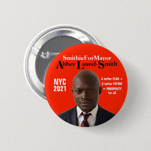 Abbey Laurel-Smith for NYC Mayor 2021 缶バッジ (正面&裏面)