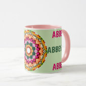 ABBEY ~ Personalised Gem Stones Fractal ~ Mug マグカップ (正面右)