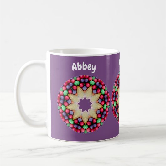 ABBEY ~ Personalized Easter Candy Pattern Coffee  コーヒーマグカップ (左)